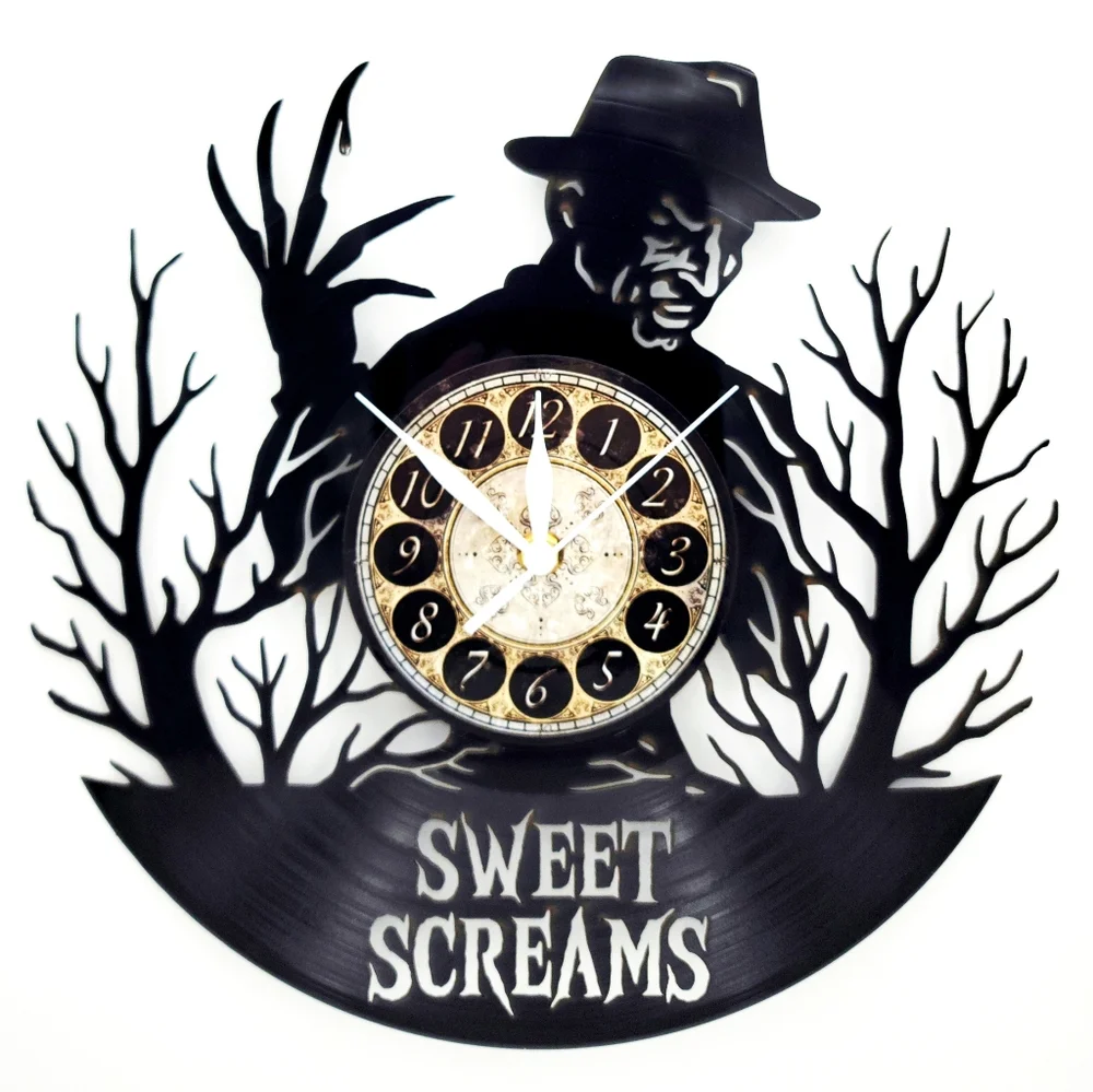 NIGHTMARE ON ELM STREET vinyl record clock